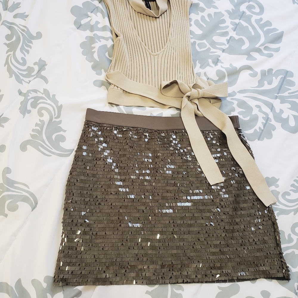 Sequin mini skirt